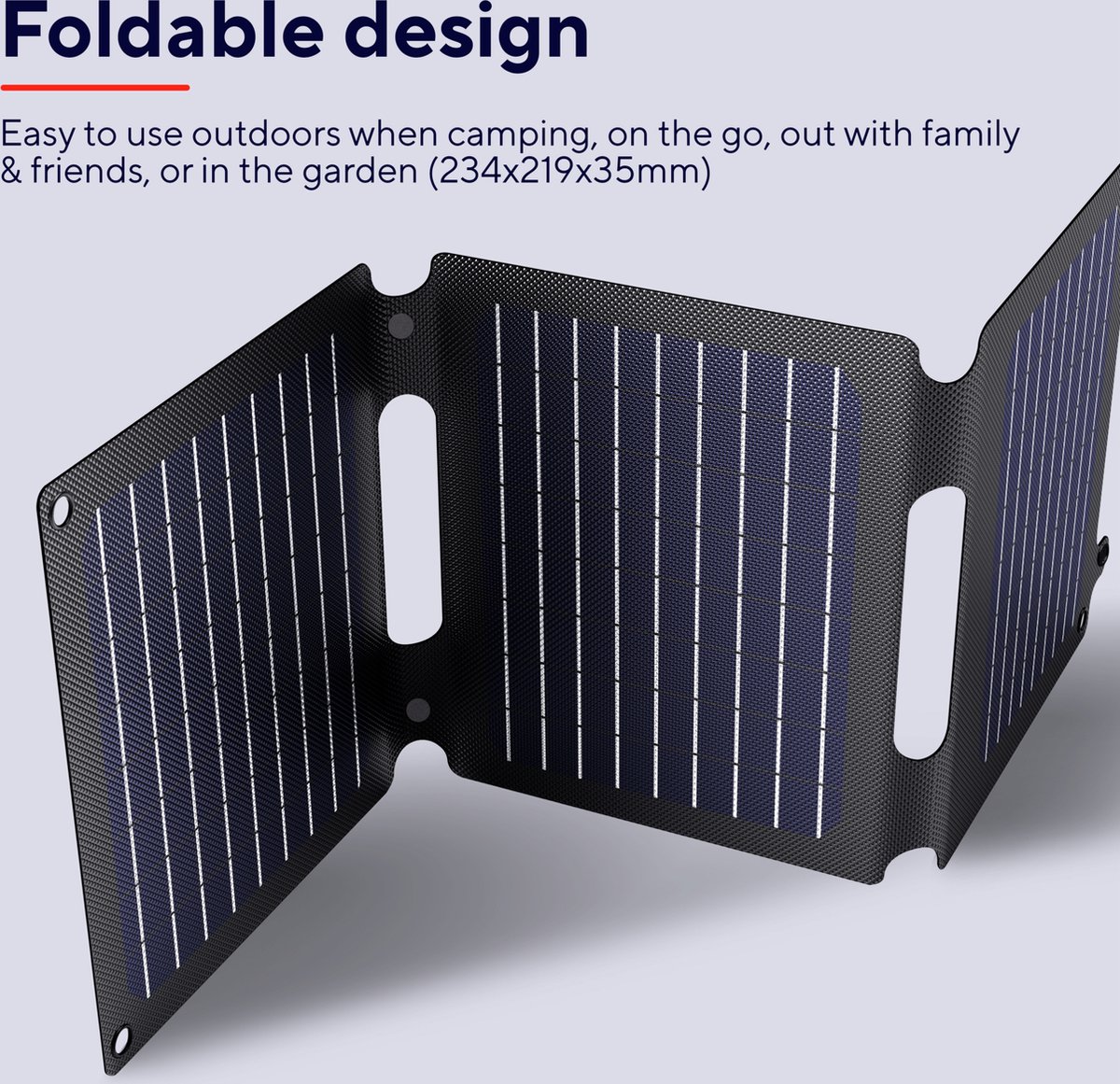 Trust Zuny 20W Draagbaar Zonnepaneel – Mobiele Solar oplader voor Smartphone, Tablet & Powerbank - Zwart — cadeau in Sport & Outdoor - foto 8