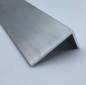 Profilé d'angle en aluminium à faces inégales - 50x25x2mm - 250mm