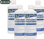 Famiflora Vlokmiddel vloeibaar 4L (4 x 1L) - vloeibare flocculant voor kristalhelder water!