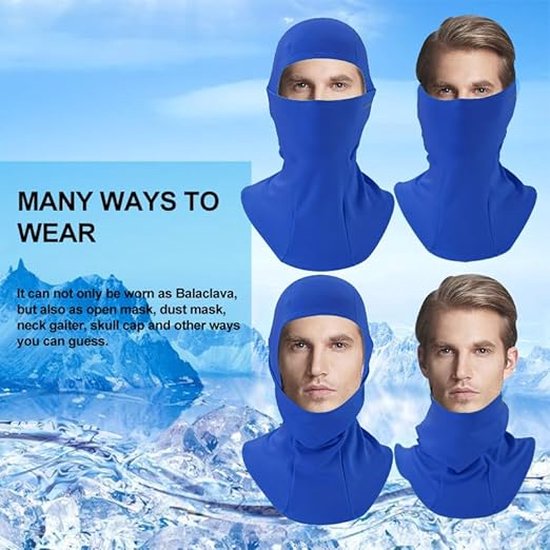 WTACTFUL Bivakmuts voor heren, fleece, balaclava, winter, halsdoek, dames, winddicht, ademend, thermisch, voor fiets, skiën, hardlopen, snowboard, warm, onder helm, Grijs, One size