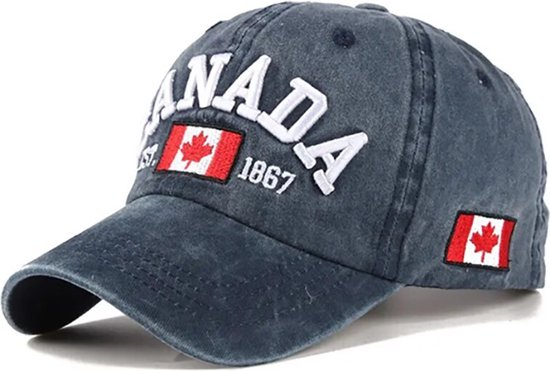 Baseball Cap Canada – Blauw - Stonewashed Denim Pet