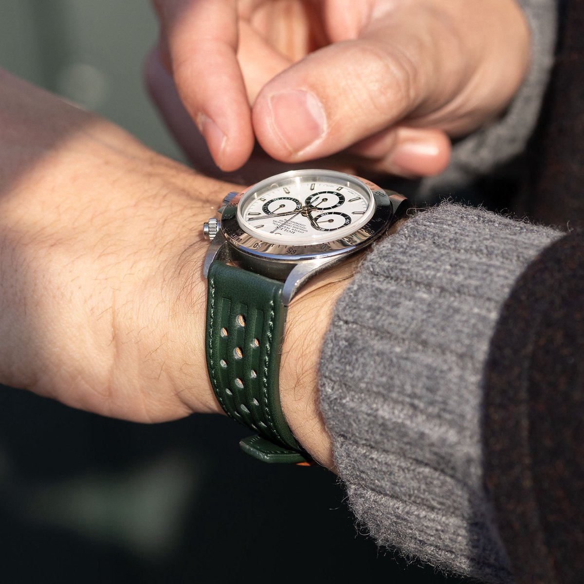 BS Leren Horlogeband Luxury - British Racing Green Jubileum Editie - 20mm