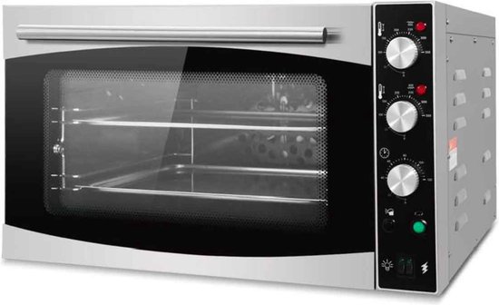 Foto: Hcb professionele horeca heteluchtoven convectie 43 32 cm 230v rvs inox hetelucht oven vrijstaand 67x57x39 5 cm bxdxh 19 kg 2614