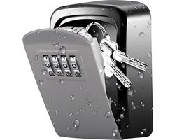 Cijferslot-Sleutelkast-sleutelkluis-Sleutelkastje-Security Lock Box-4 Digit Combination Key Storage Lock Box-3.66'' Wall Mounted Key Safe Box-5 Keys Capacity Lock Box for Indoor Outdoor