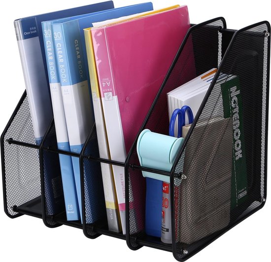 Acryl Tijdschriftenhouder Met 4 Vakken A4 Map - CH Dekker