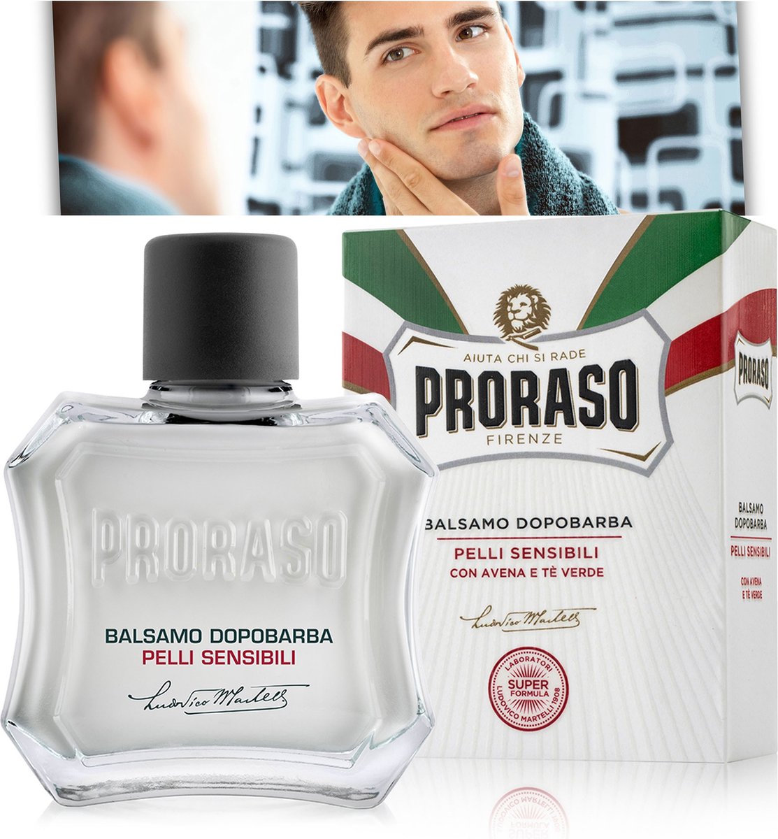 Goedkoopste Proraso After Shave Balsem voor Gevoelige Huid met Haver en Groene Thee, 100ml