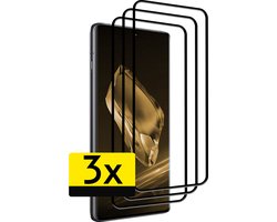 Screenprotector - Geschikt voor OnePlus 12R - 3 Stuks - Full Cover - Beschermglas - Gehard Glas - Tempered Glass - Screen Protector