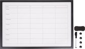 Magnetisch whiteboard - Magnetische weekplanner - Planbord - Familieplanner - Gezinsplanner - To Do - Magneetbord - Memobord - Inclusief stift en magneetjes - Familie Planner - 40 x 60 cm - white board weekplanner - Notitie bord