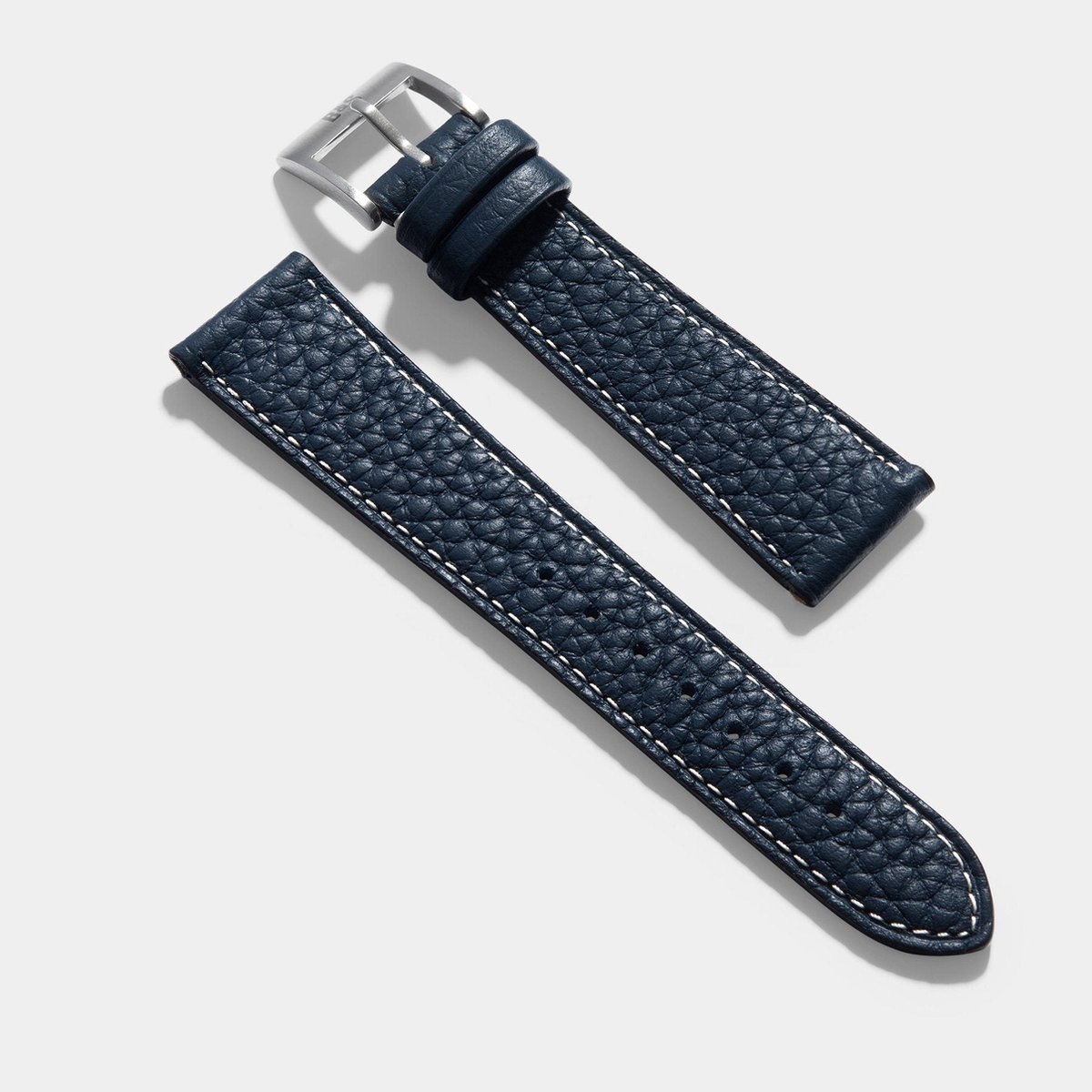 BS Leren Horlogeband Luxury - Taurillon Nocturne Blue - 20mm