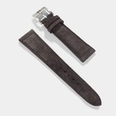 B&S Bracelet de Montre en Cuir Véritable Luxe - Daim Silky - 20 mm