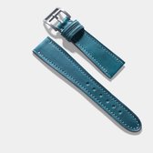 B&S Leren Horlogeband Luxury - Château de Cassis Blue Horween -20mm
