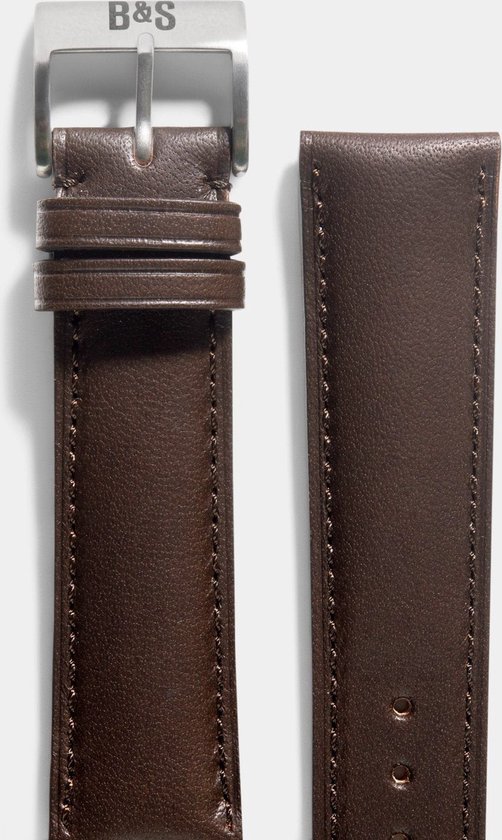Bracelet de montre en cuir B&S Luxury - Marron antique - 20 mm