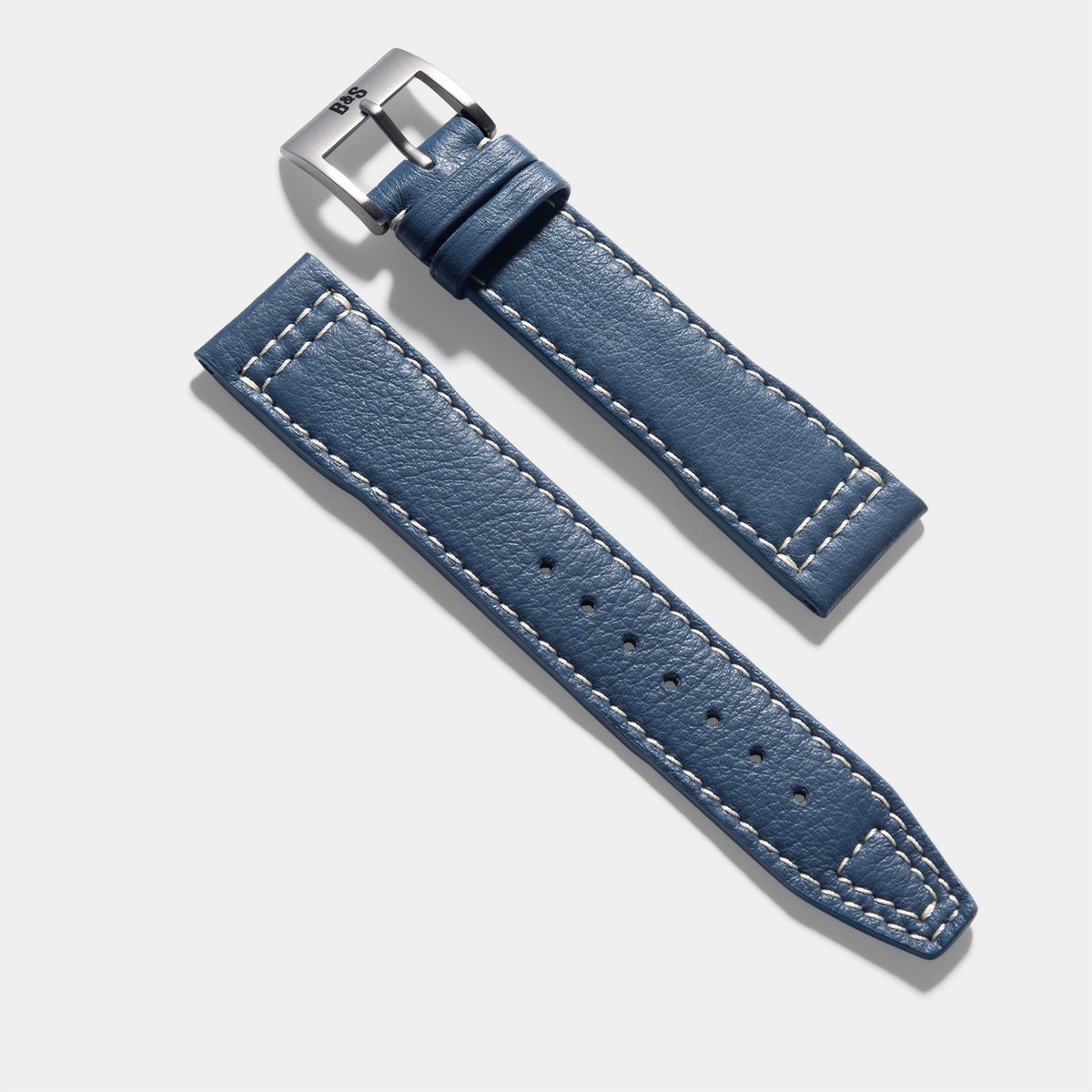 BS Leren Horlogeband Luxury - VIPR Blue Aviator - 20mm