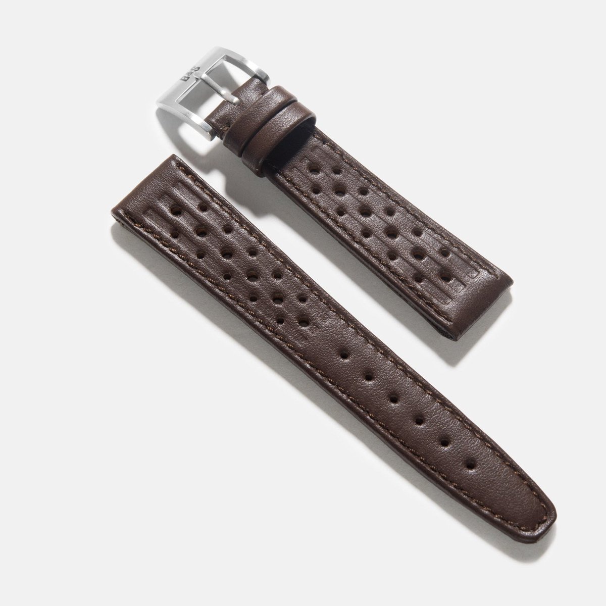 BS Leren Horlogeband Luxury - Racing Dark Brown Speedy -20mm