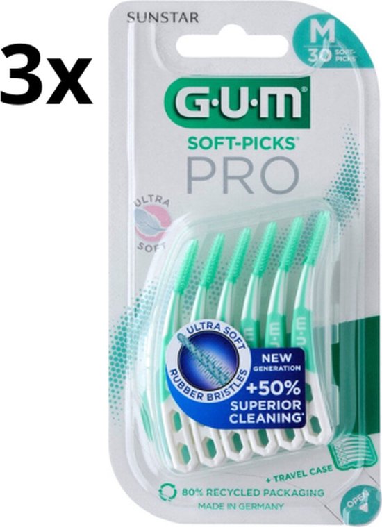 Foto: Gum soft picks advanced pro medium 3 x 30 stuks voordeelverpakking