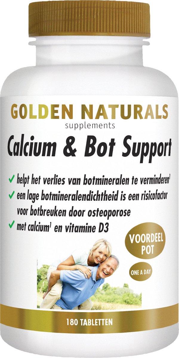 Goedkoopste Golden Naturals Calcium & Bot Support (180 vegetarische tabletten