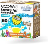 Recharge Ecoegg pour peaux sensibles - Tropical Burst - Bob l'éponge - 50 lavages - Wash Egg - Détergent - Rechargeable - Durable - Hypoallergénique - Sans Enzymes - Convient aux bébés et aux personnes