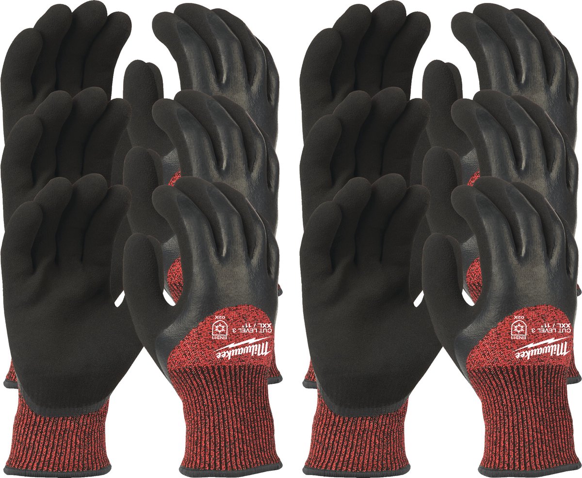 Milwaukee Winter snijklasse 3 gedimde werkhandschoenen 12 Pack Winter Cut Level 3 Handschoenen-XXL / 11 - 4932471613