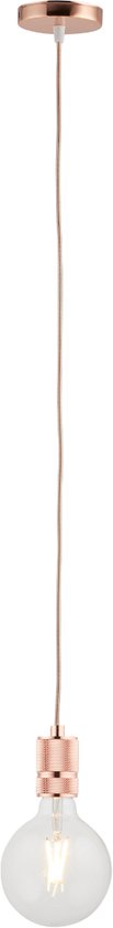 Pendel Rosé Goud - Inclusief Lichtbron Helder - Classic - 1.5m Snoer - Met Plafondkap