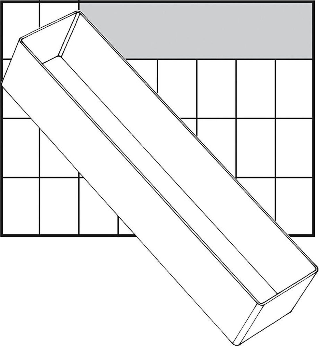 Inzet Box, afm A8-3, H: 47 mm, afm 235x55 mm, 1 stuk
