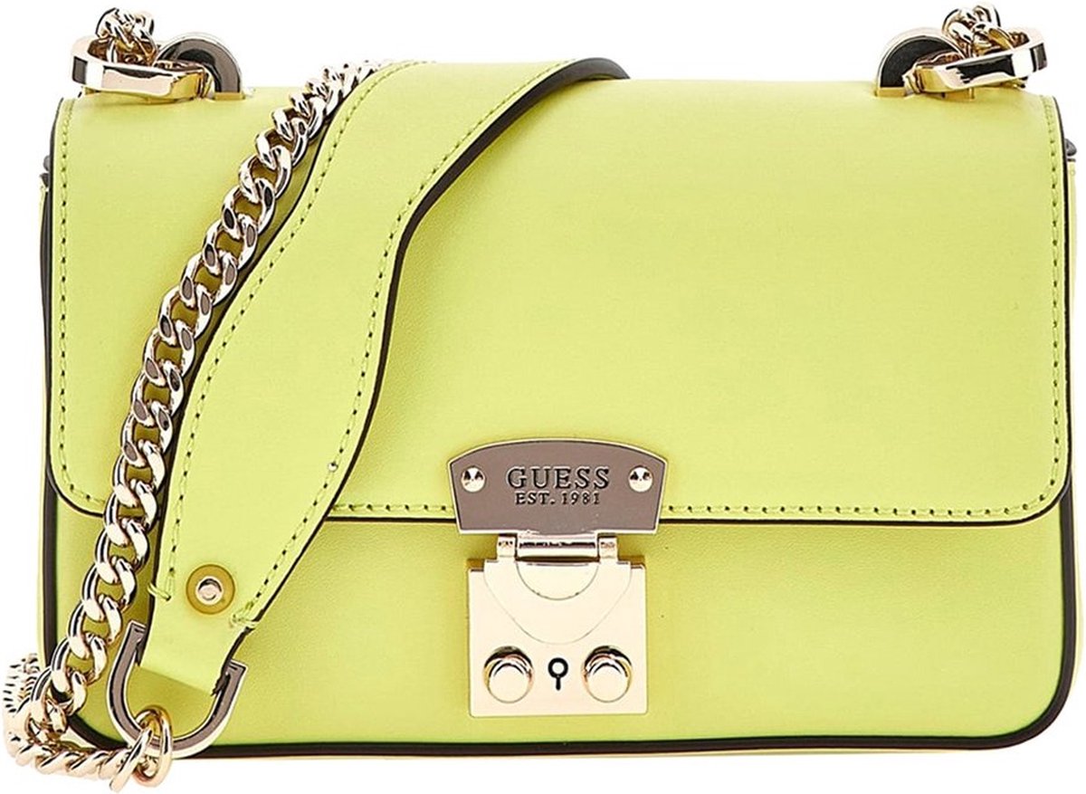 Sac Bandoulière GUESS Sarita Camera Crossbody - Chartreuse - Neuf Avec étiquettes
