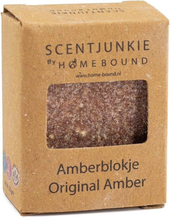 Amberblok in doosje ´Original amber´ - leg het heerlijk geurende amberblokje in een schaaltje of laat het smelten in een geurbrander
