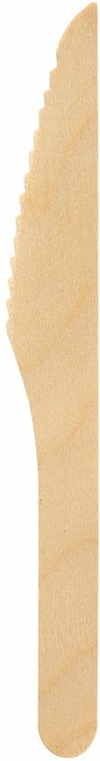 Houten wegwerp bestek - 225 delig - messen-vorken-lepels - 16 cm | Fun en Feest