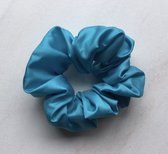 Scrunchie XL - blauw - zeeblauw - lichtblauw - handmade - handgemaakt