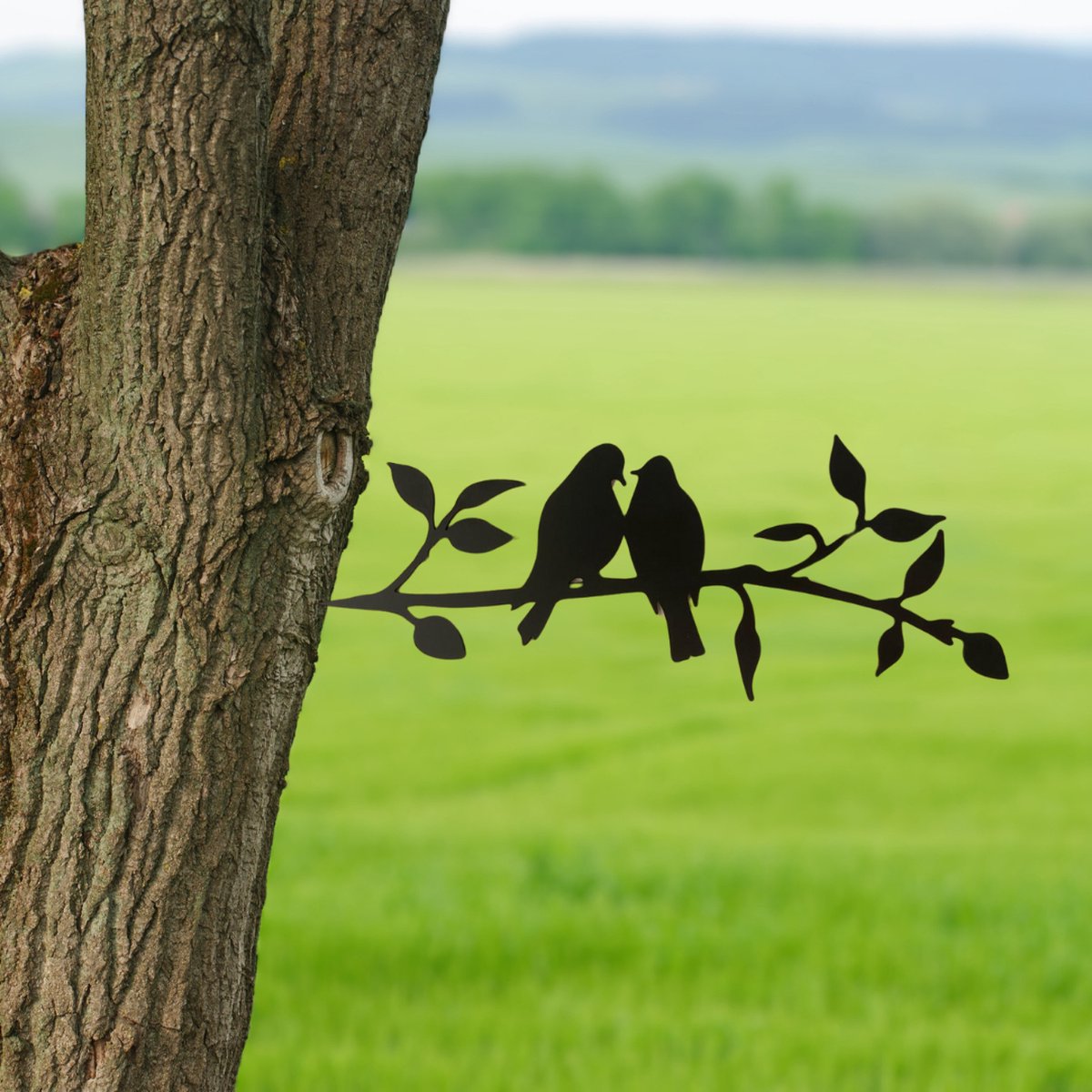 Birdzone - Metalbird - Tortelduif - Tuindecoratie - metalen vogels - metal bird - Vogeldecoratie - 12 x 30 cm - Metalen Vogels Tuindecoratie - Boomdecoratie