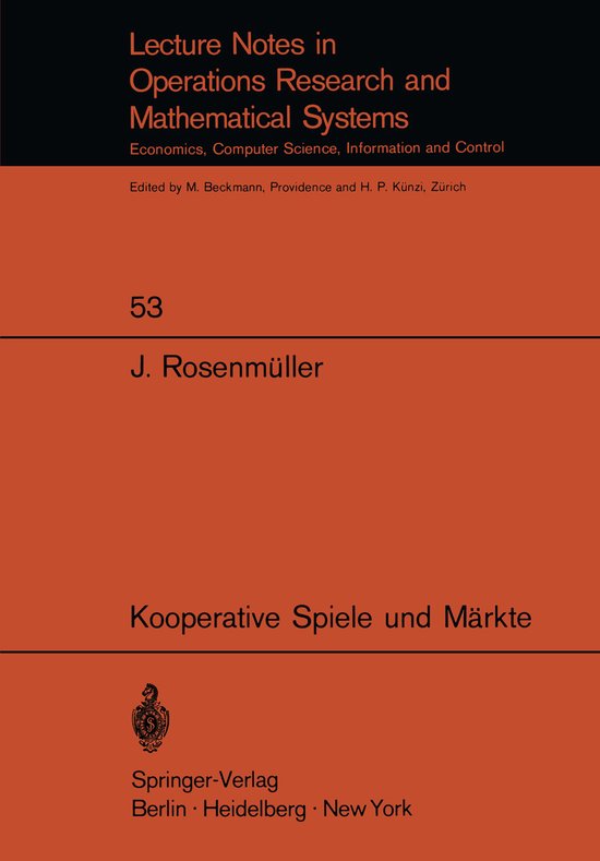 Kooperative Spiele und Maerkte - cover