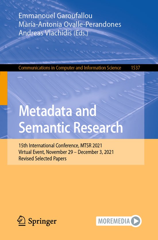 Communications in Computer and Information Science1537- Meta ... - cover