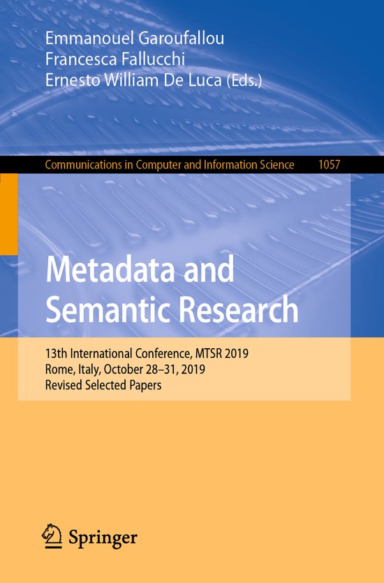 Communications in Computer and Information Science1057- Meta ... - cover