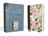 NIV, Thinline Bible, Cloth over Board, Floral, Red Letter Edition, Comfort Print