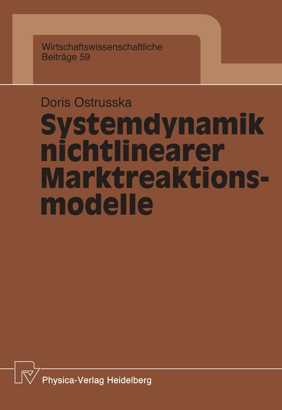 Systemdynamik nichtlinearer Marktreaktionsmodelle - cover