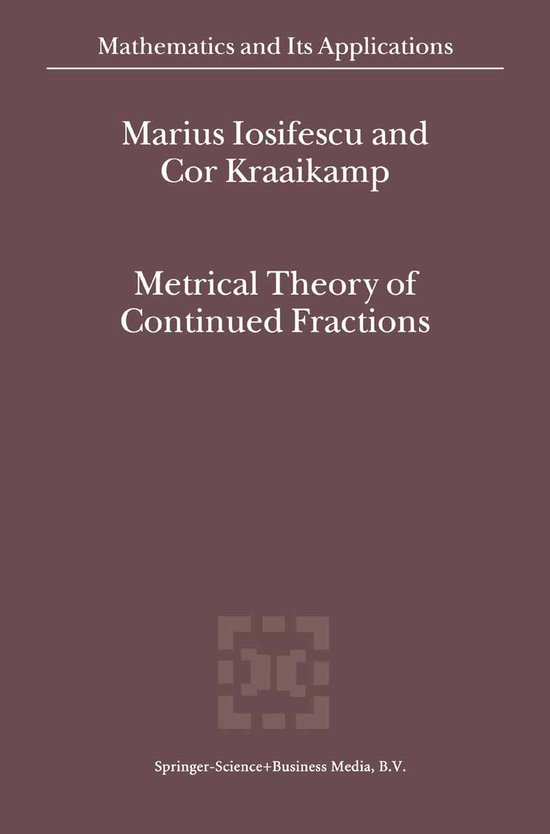 Mathematics and Its Applications547- Metrical Theory of Cont ... - cover