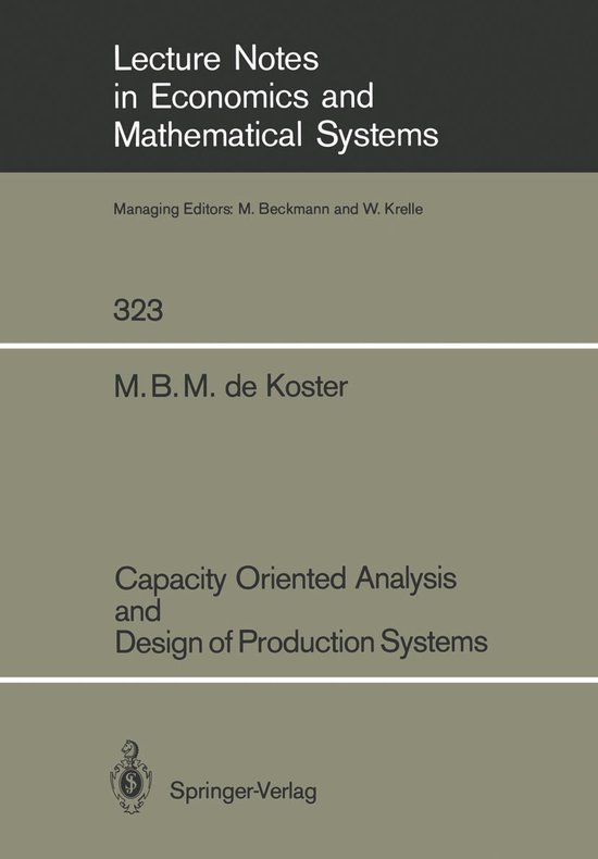 Lecture Notes in Economics and Mathematical Systems323- Capa ... - cover