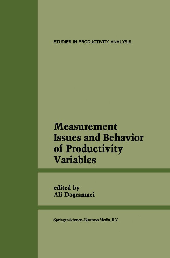 Studies in Productivity Analysis8- Measurement Issues and Be ... - cover