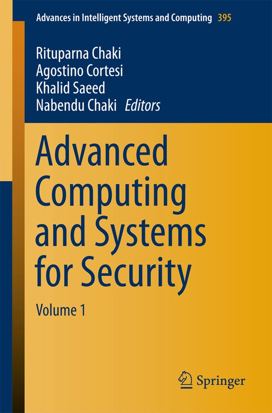 Advances in Intelligent Systems and Computing395- Advanced C ... - cover