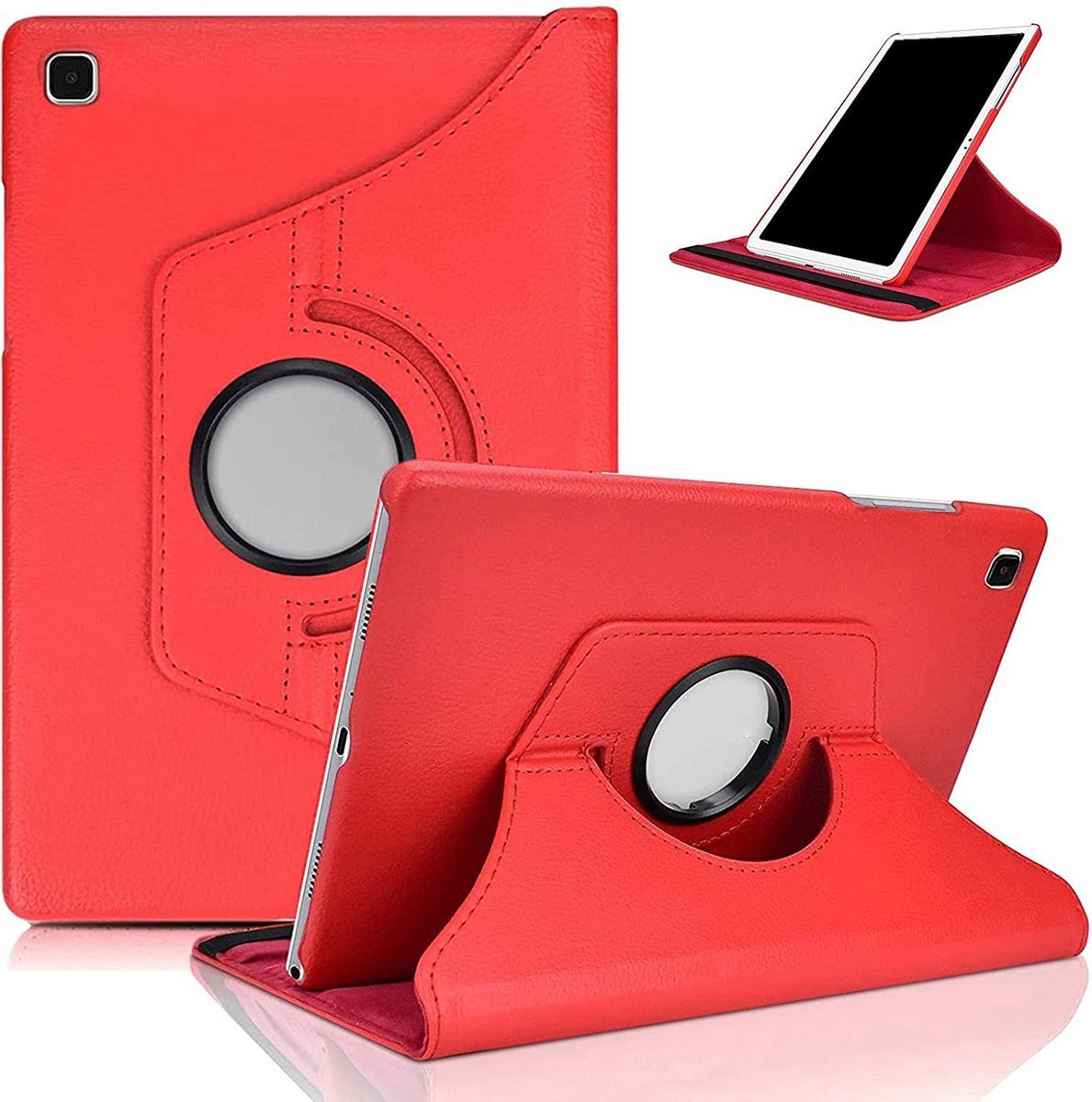 Draaibare Bookcase - Geschikt voor Samsung Galaxy Tab A7 Hoes - 10.4 inch (2020) - Rood