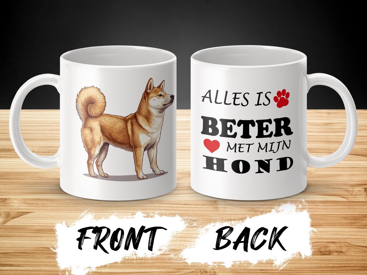 Mok Shiba Inu Alles is beter met mijn hond - dog - doglover