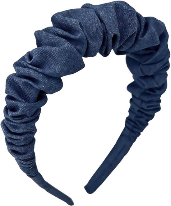 Denim Haarband - Donkerblauw | Spijkerstof/Jeans | Breedte 2,5 cm | Fashion Favorite