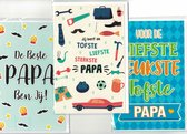 Carte de vœux - papa - fête des pères - lot de 3 - cartes de vœux
