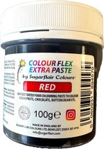 Sugarflair Colourflex Extra Paste Voedingskleurstof - Pasta - Rood - 100g