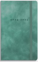 Hobbit - Pocket Deluxe Agenda - 2024-2025 - 1 week op 2 pagina's - A6 (14,8 x 9,5 cm) - Suède look groengrijs
