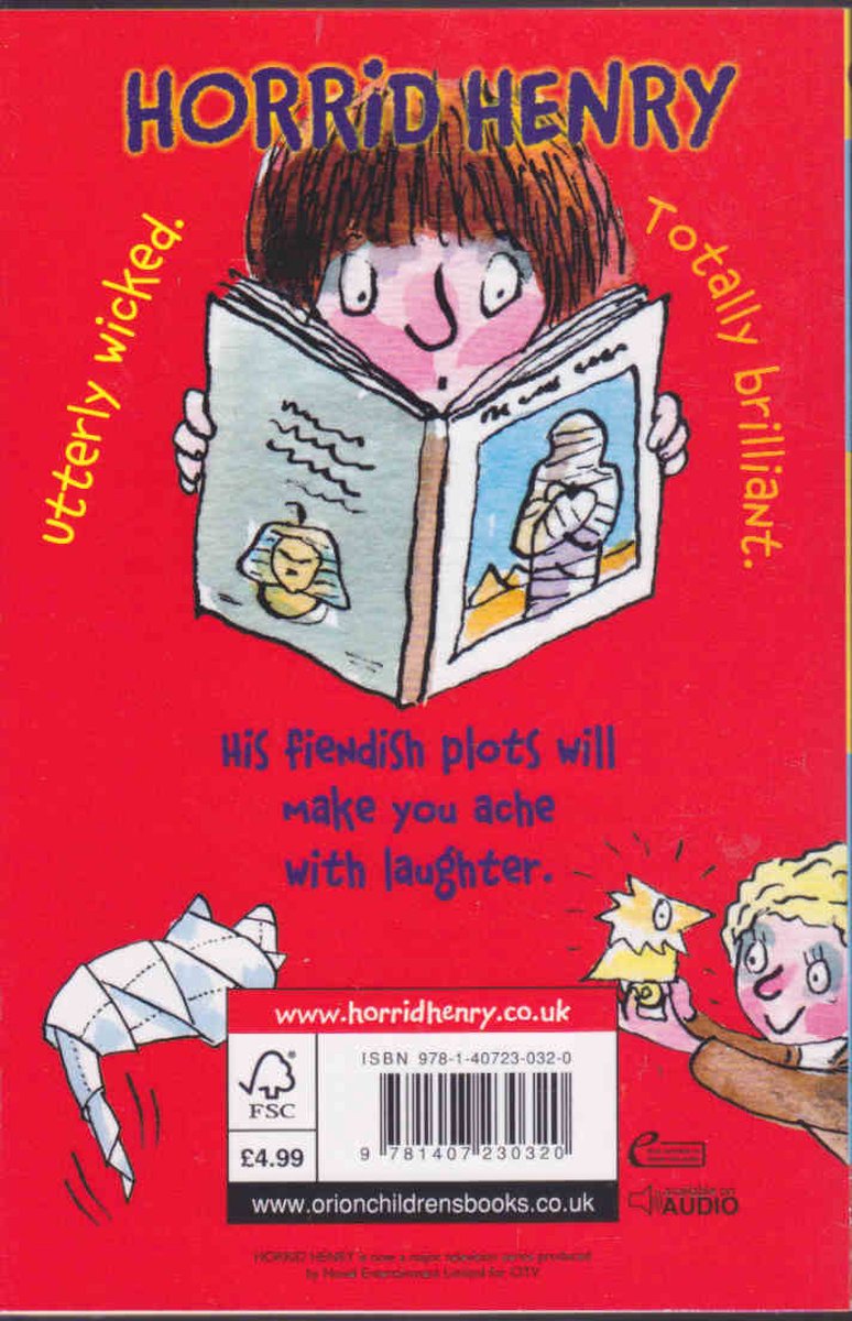 Horrid Henry and the Mummy's Curse - back cover
