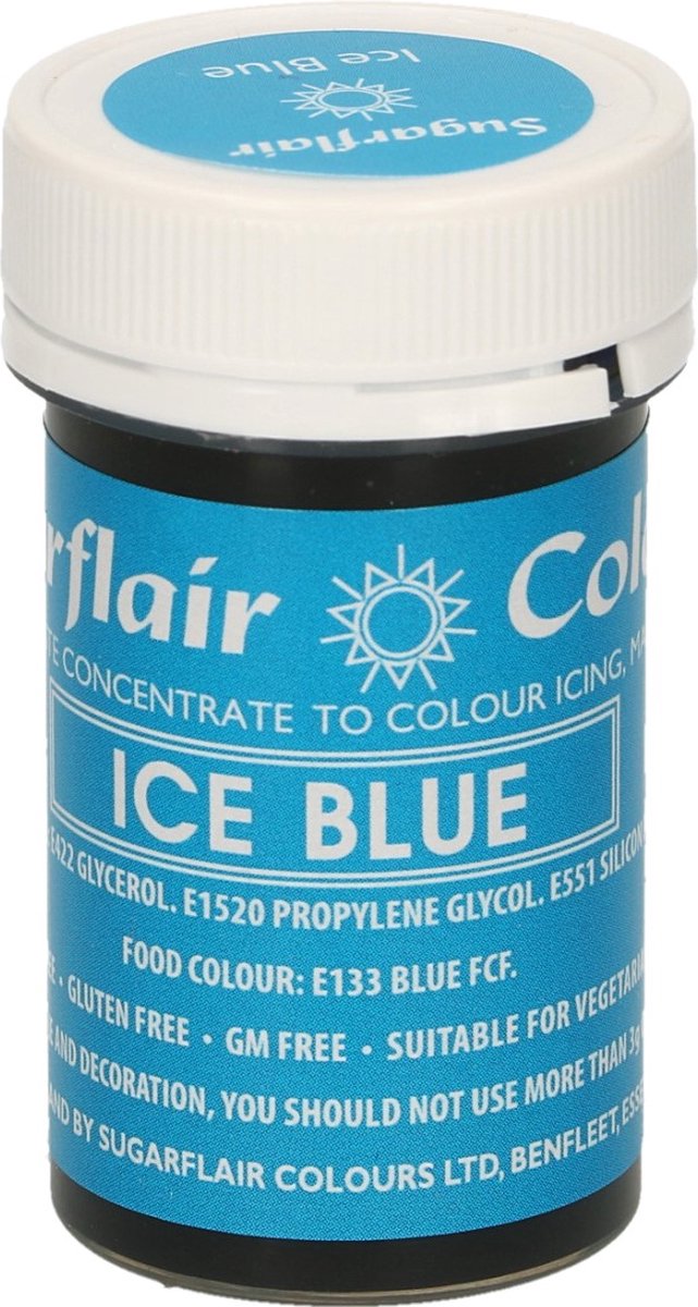 Sugarflair Spectral Concentrated Paste Colours Voedingskleurstof Pasta - Ijsblauw - 25g