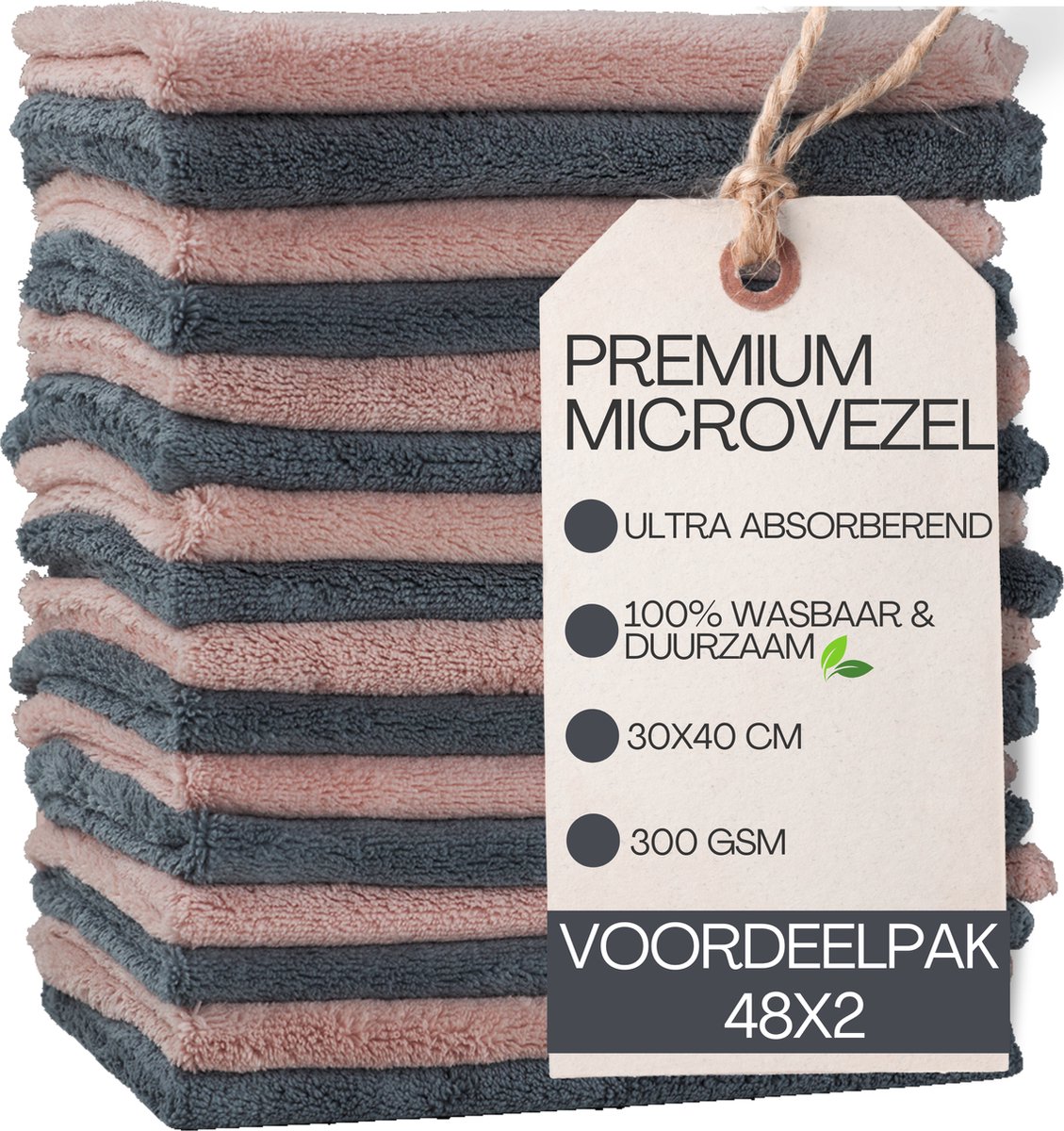 Goedkoopste Ms.Clear ProDry - Premium Microvezeldoekjes - Set van 45x2 Poetsdoeken ( 3x2 Gratis) - 30x40cm - 300gsm - Hoge Kwaliteit - Multi Wasbaar - Effectief zonder Schoonmaakmiddel - Voor Schoonmaak & Auto