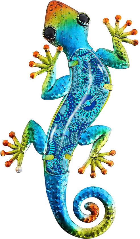 Salamandre | métal et verre | cachemire-rb | bleu | XL | 19x39cm