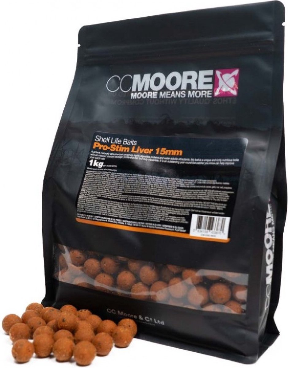 CCMOORE Pro-stim Liver Boilies | 1kg 15mm