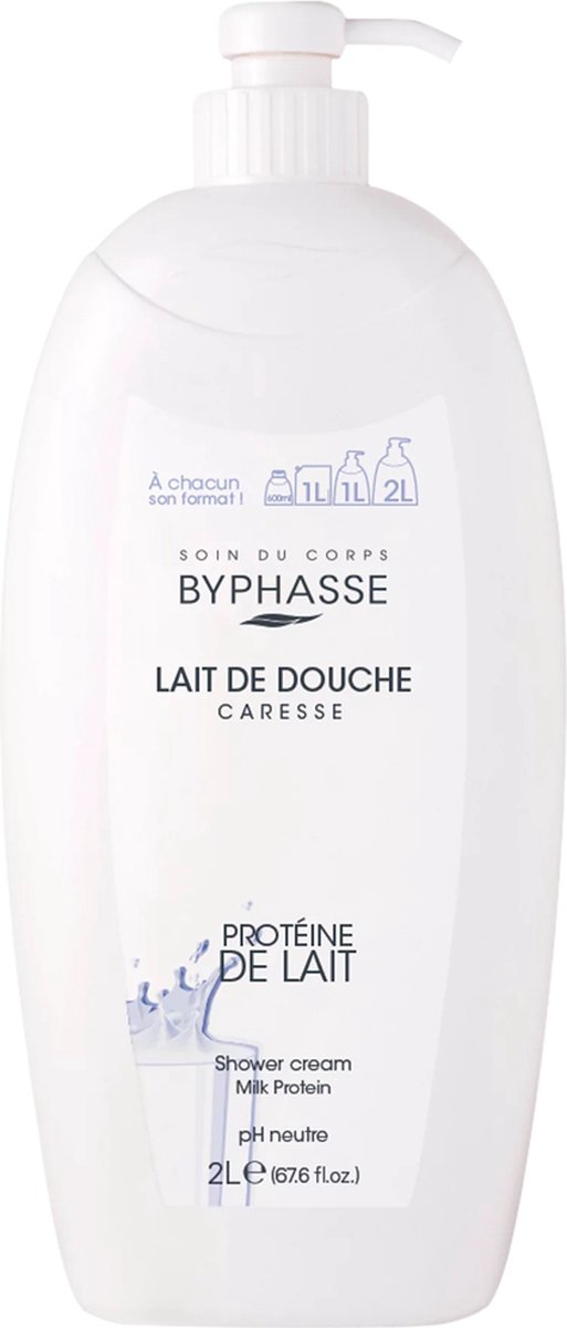 Byphasse Douchecrème Met Pomp - Douche Melk Proteïne 2L